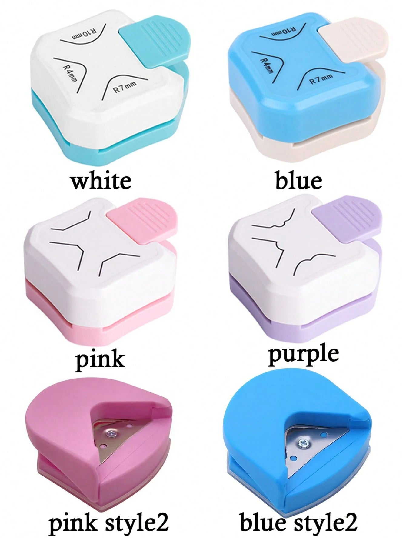 3-In-1 Mini Corner Rounder Punch, Heavy Duty Corner Cutter, Durable Corner Puncher R4/R7/R10mm Corner Trimmer DIY Paper Cutting Card Scrapbooking Puncher, Suitable For DIY Business Card Printing, Scra
