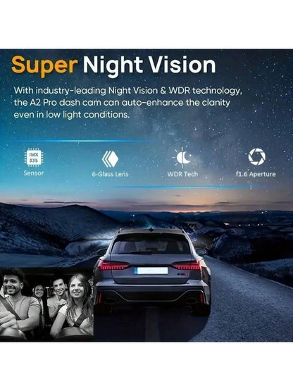 3-Inch Dual Lens Dash Cam For Vehicles, 32G Memory Card, Front And Rear Dual Channel Video Recording, Supports Loop Recording, Night Vision, Wide Angle, Car Video Recorder, Automotive Black Box
