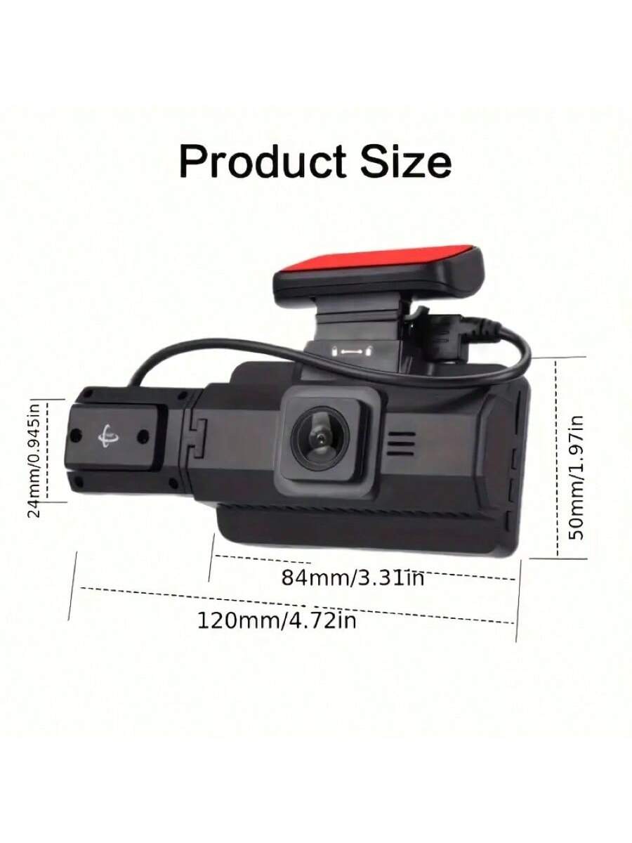 3-Inch Dual Lens Dash Cam For Vehicles, 32G Memory Card, Front And Rear Dual Channel Video Recording, Supports Loop Recording, Night Vision, Wide Angle, Car Video Recorder, Automotive Black Box