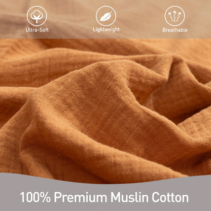 3-Pack Soft Muslin Swaddle Blankets For Newborns, Large 38x40in Breathable Baby Receiving Blanket, Swaddle Wrap & Burping Cloths