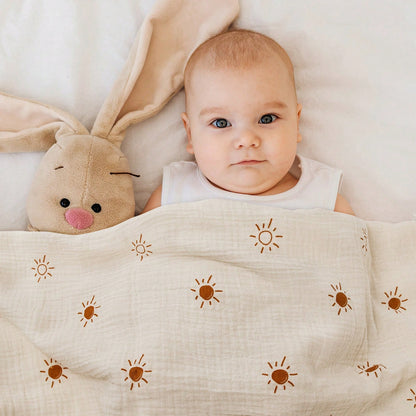 3-Pack Soft Muslin Swaddle Blankets For Newborns, Large 38x40in Breathable Baby Receiving Blanket, Swaddle Wrap & Burping Cloths