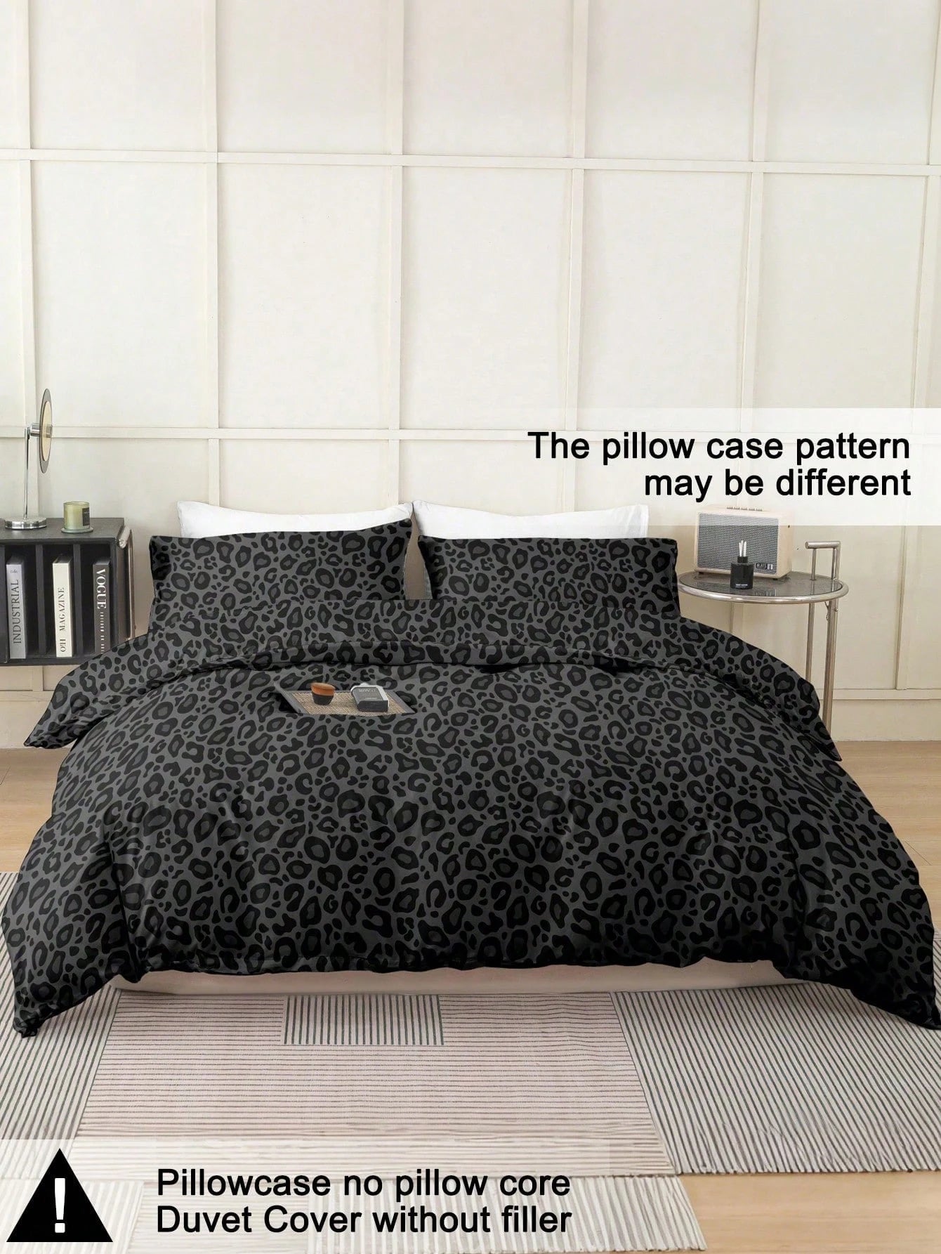 3-Piece Leopard Print Duvet Cover Set, Ultra-Soft Breathable Premium Microfiber Fabric, All-Season Versatile Bedding, Machine Washable, Fade-Resistant, Anti-Pilling, Shrink-Resistant, Wrinkle-Resistan