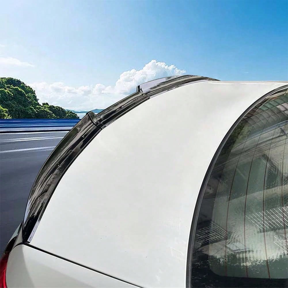 3-Piece Universal Car Rear Trunk Spoiler Wing Kit, DIY PU Soft Plastic Rubber Lip Wing, For Auto Body Styling & Stability