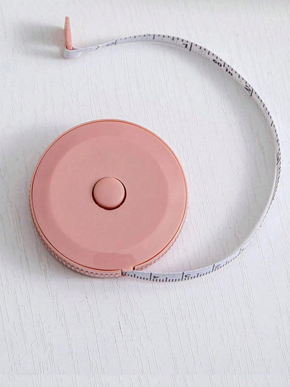 3 Rolls 1.5m/78.74in Plastic Measuring Tape- Retractable Trigger, Elastic Tape, Suitable For Office, Waist, Height Measurement, Sewing