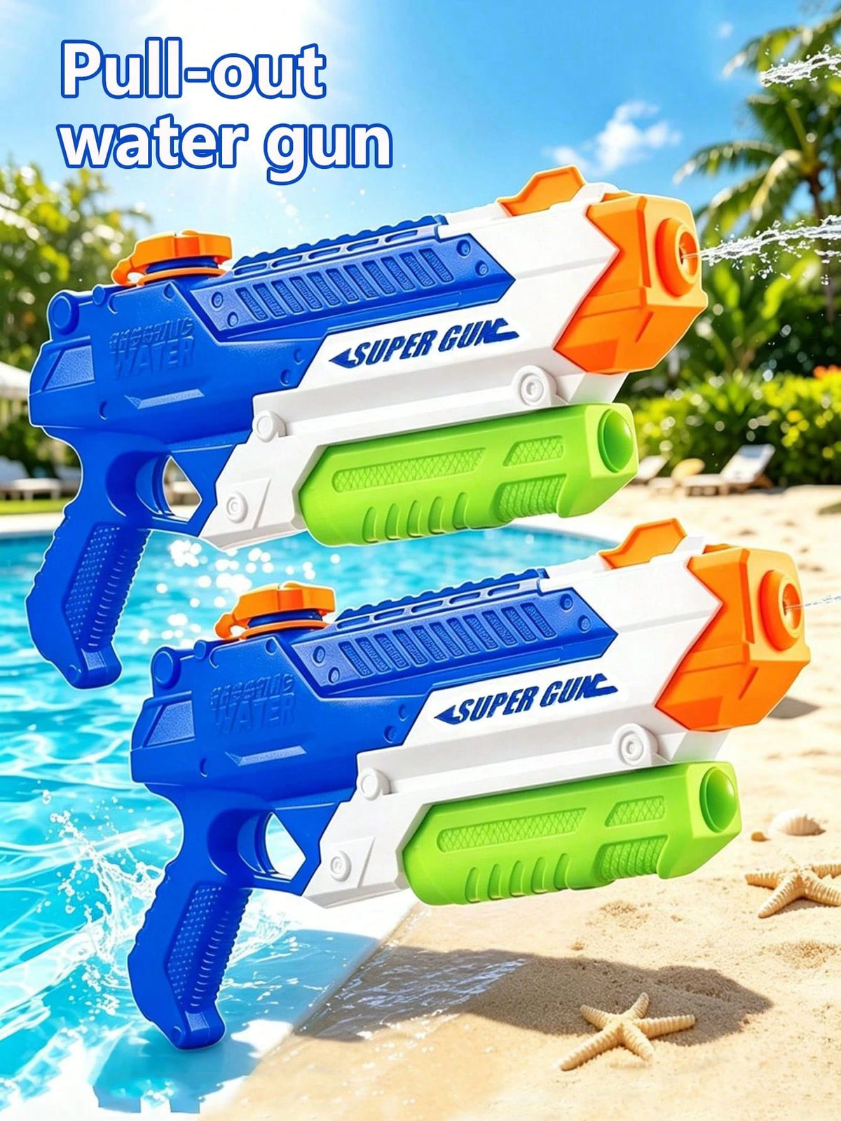3+ Years Old Unisex Summer Water Gun Toy, Outdoor Swimming Pool Water Sprayer
