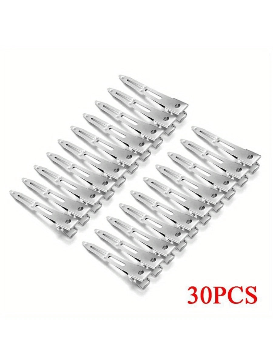30/50pcs Professional Women's Salon Fixed Hair Clips, 5.5cm Curling Metal Hair Clips, Root Volumizing Clips, DIY Tools, Hair Accessories