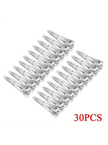 30/50pcs Professional Women's Salon Fixed Hair Clips, 5.5cm Curling Metal Hair Clips, Root Volumizing Clips, DIY Tools, Hair Accessories