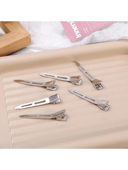 30/50pcs Professional Women's Salon Fixed Hair Clips, 5.5cm Curling Metal Hair Clips, Root Volumizing Clips, DIY Tools, Hair Accessories