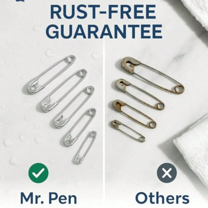 300 Pack Ty Pins, Assorted 5 Different Sized, Nickel Plated Steel, Rust Resistant, Small And Large Sizes, Bulk, For Clothes, Crafts, Pinning, Sewing, Art