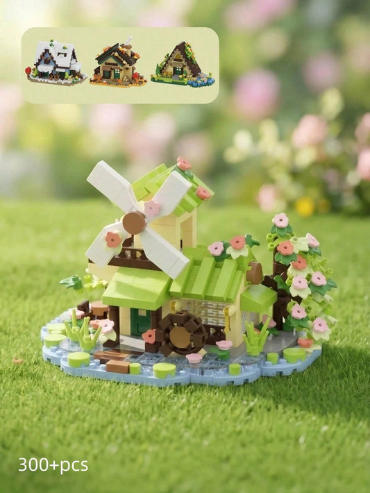 300+ Piece Adult Micro-Particle Building Blocks, Cute Miniature Tree House Home Decor, Multifunctional And Original Gift Idea, Realistic Assembled Tree House Decoration, Holiday Gift, Birthday Gift, C