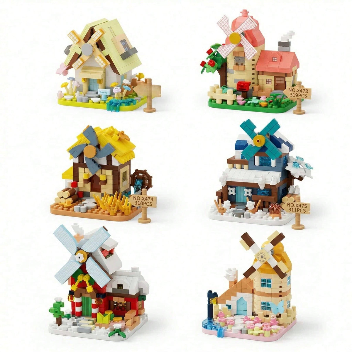 300+ Piece Adult Micro-Particle Building Blocks, Cute Miniature Tree House Home Decor, Multifunctional And Original Gift Idea, Realistic Assembled Tree House Decoration, Holiday Gift, Birthday Gift, C