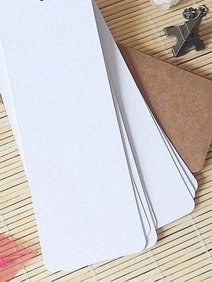 30pcs Blank Watercolor Bookmarks, 300gsm Thick Paper, DIY Art Supplies For Coloring, Acrylic Painting, Watercolor, Crafts And Bookmarks