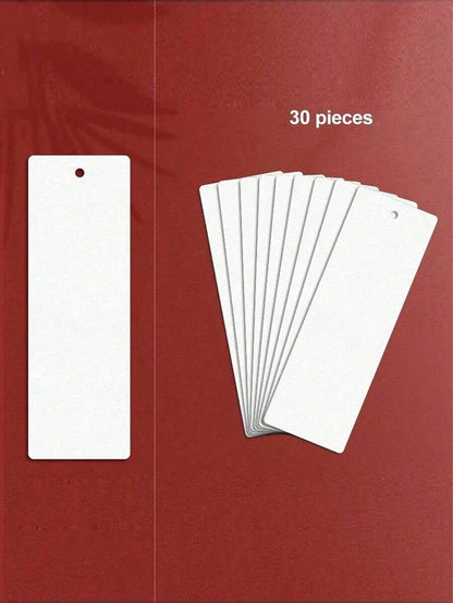 30pcs Blank Watercolor Bookmarks, 300gsm Thick Paper, DIY Art Supplies For Coloring, Acrylic Painting, Watercolor, Crafts And Bookmarks