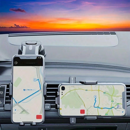 360° Adjustable Suction Cup Car Phone Mount, Stable Dashboard Windshield Cell Phone Holder, Universal Auto Smartphone Cradle For GPS Navigation, Compatible With All Mobile Phones