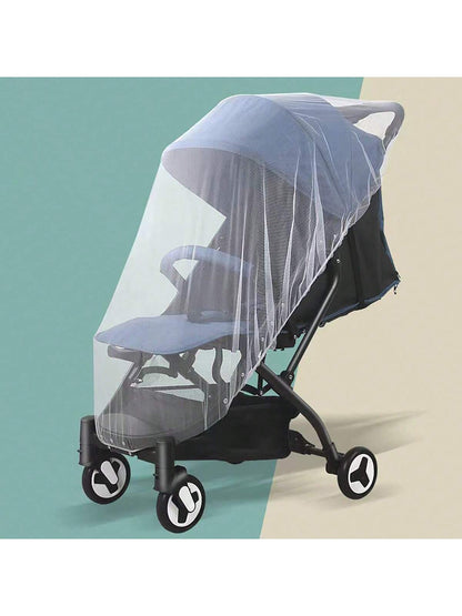 360° Full-Coverage Mosquito Net For Baby Stroller; Universal Thick Insect-Proof Sunshade Stroller Mosquito Net; Portable Anti-Bug Shade Large Mosquito Protection Net Cover