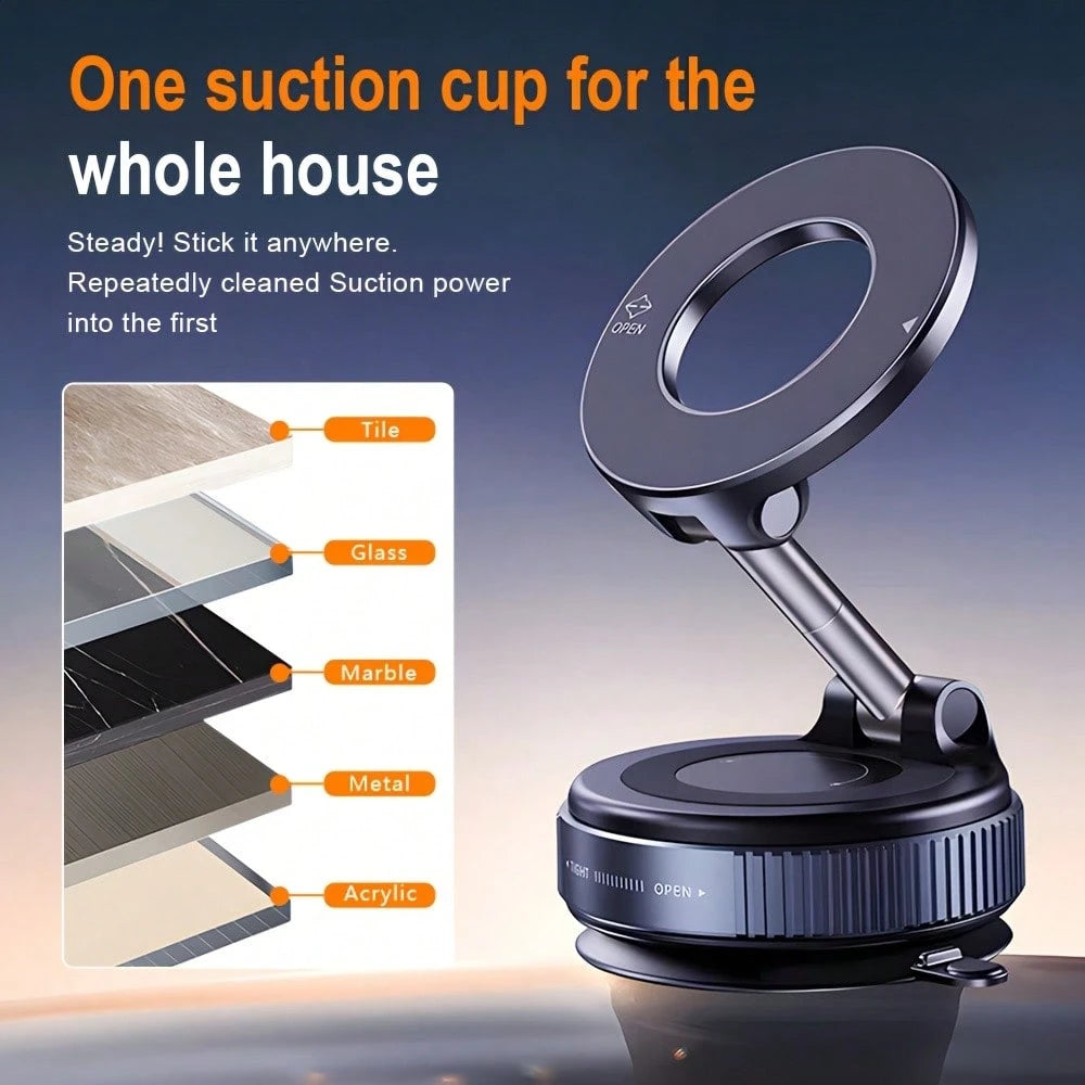 360° Rotating Magnetic Phone Holder, Foldable And Retractable, ABS Material, Not Waterproof, Suitable For Car/Shower/Travel/Gym/Smooth Mirror