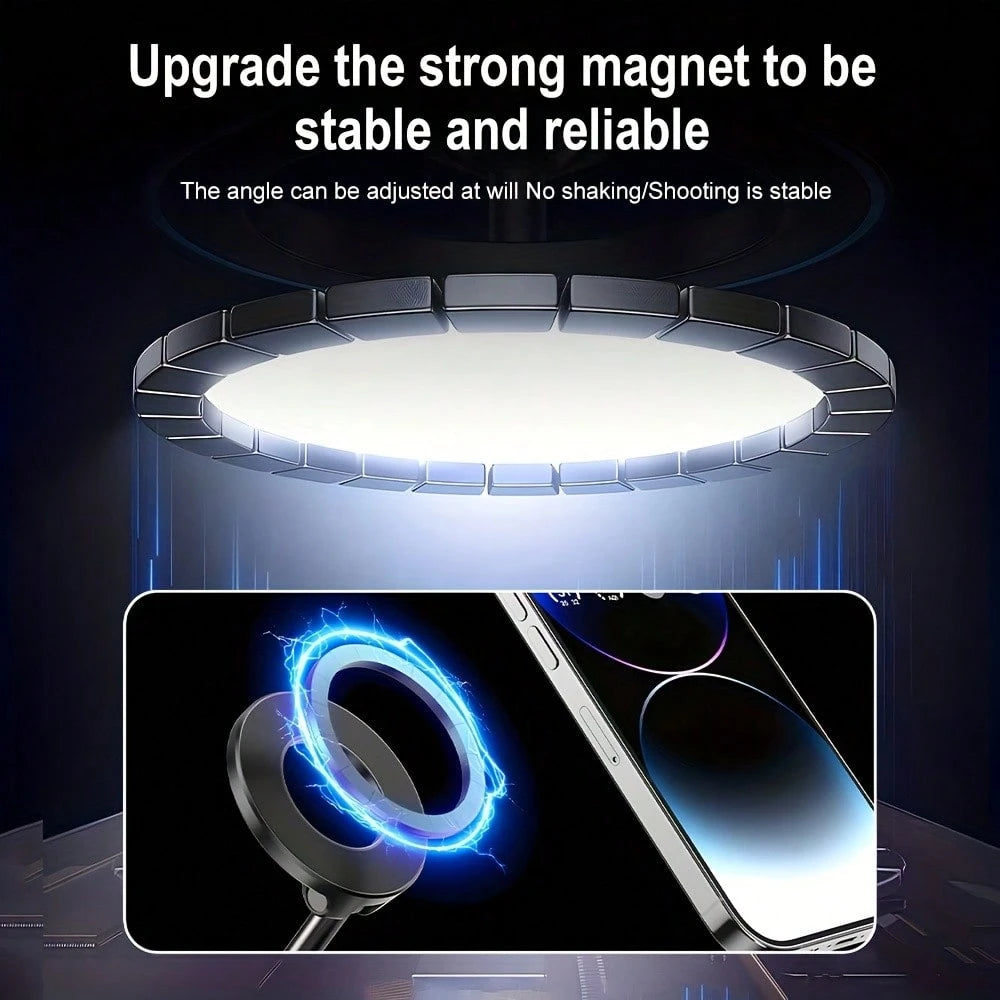 360° Rotating Magnetic Phone Holder, Foldable And Retractable, ABS Material, Not Waterproof, Suitable For Car/Shower/Travel/Gym/Smooth Mirror