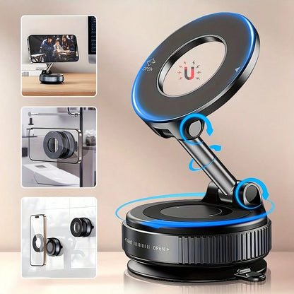 360° Rotating Magnetic Phone Holder, Foldable And Retractable, ABS Material, Not Waterproof, Suitable For Car/Shower/Travel/Gym/Smooth Mirror