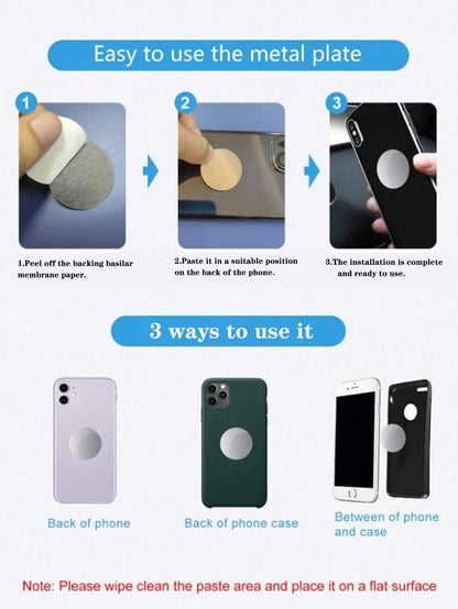 360° Rotating Magnetic Phone Holder, Foldable & Extendable, ABS Material, Not Waterproof, Suitable For Car/Shower/Travel/Gym/Smooth Mirror Surface, Phone Stand, Car Accessories