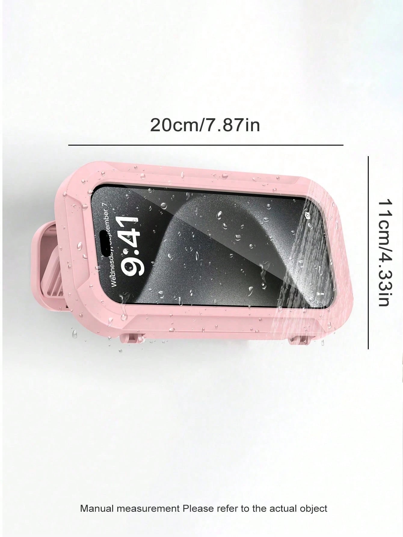 360° Rotation Waterproof Shower Phone Holder, Retractable, Angle Adjustable, Shower Caddy, Shower Organizer, Shower Phone Case, Anti-Fog High Sensitivity Cover Mount Box For Bathroom Wall, Mirror, Bat