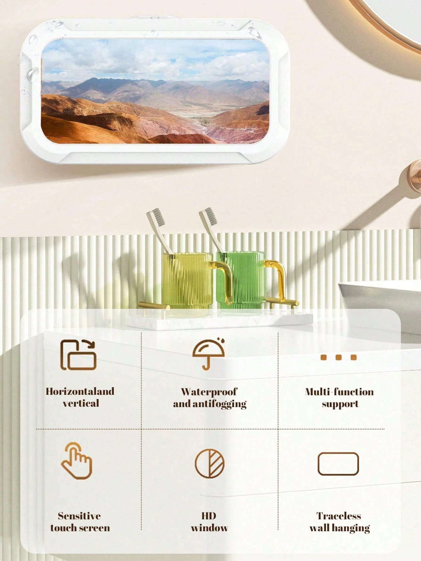 360° Rotation Waterproof Shower Phone Holder, Retractable, Angle Adjustable, Shower Caddy, Shower Organizer, Shower Phone Case, Anti-Fog High Sensitivity Cover Mount Box For Bathroom Wall, Mirror, Bat