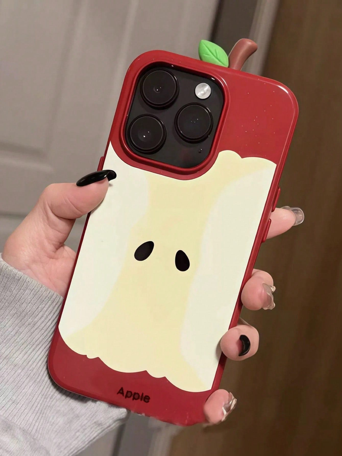 3D Apple Core Design Phone Case Compatible With IPhone 16, IPhone 15 Pro Max, IPhone 14 Pro, IPhone 13, IPhone 12, IPhone 11, IPhone XS Max, IPhone XR, Stylish And Protective Silicone Cover