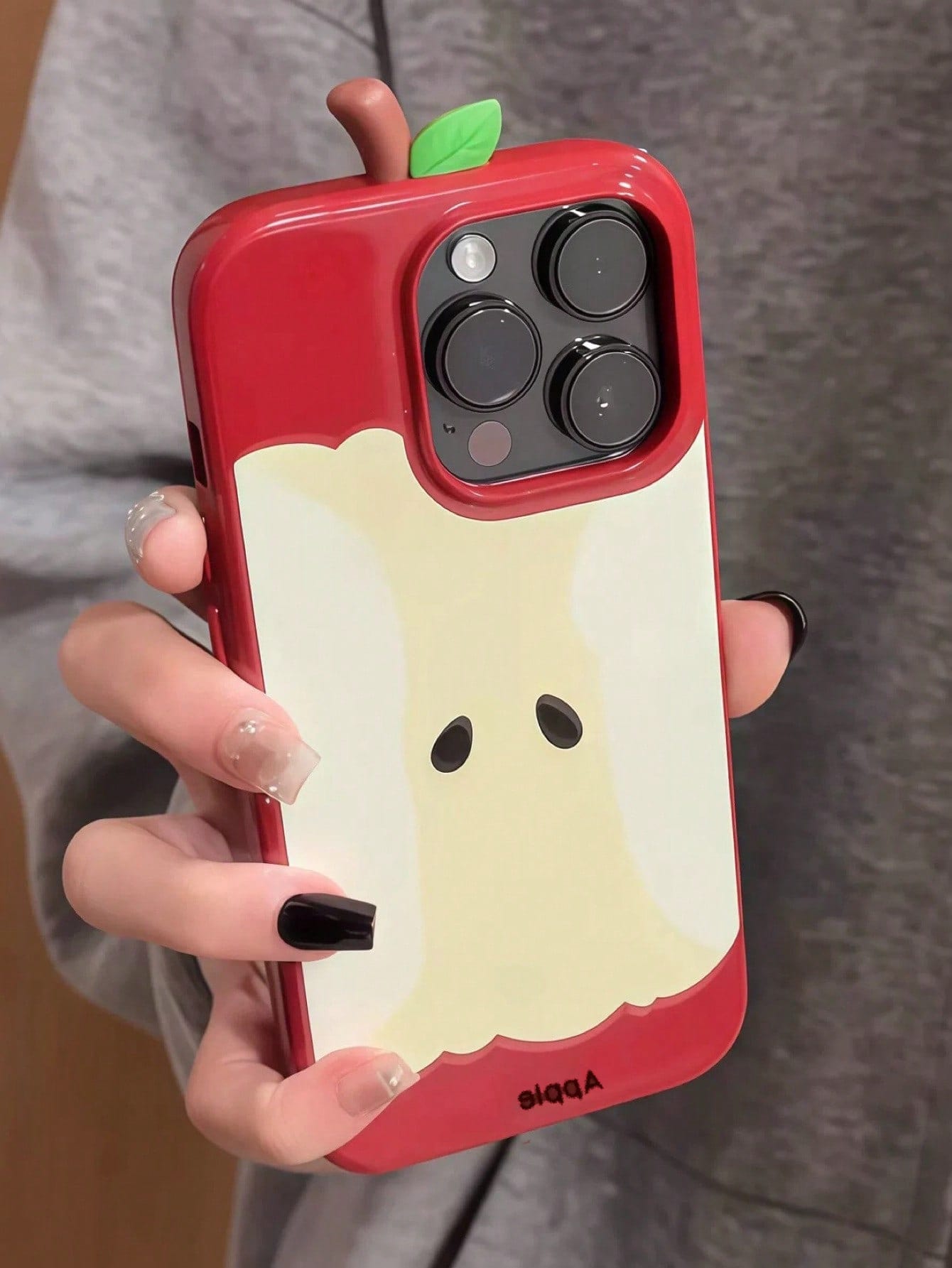 3D Apple Core Design Phone Case Compatible With IPhone 16, IPhone 15 Pro Max, IPhone 14 Pro, IPhone 13, IPhone 12, IPhone 11, IPhone XS Max, IPhone XR, Stylish And Protective Silicone Cover