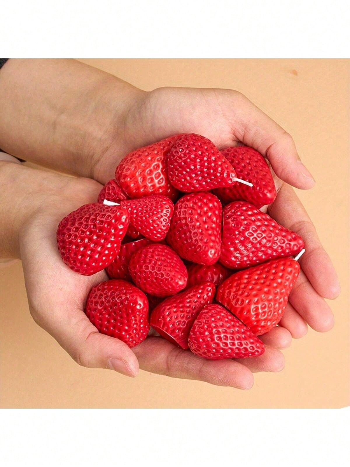 3D Strawberry AromaRelax Candle Silicone Mold DIY Handmade Romantic Scented For Valentine's Day Party Home Decor Birthday Gift
