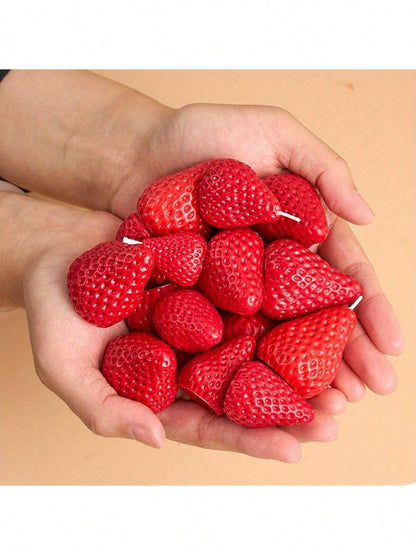 3D Strawberry AromaRelax Candle Silicone Mold DIY Handmade Romantic Scented For Valentine's Day Party Home Decor Birthday Gift