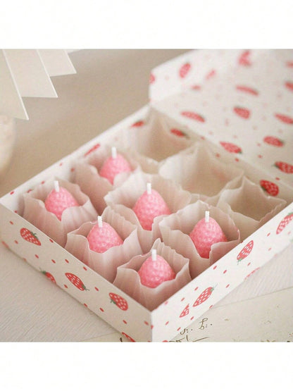 3D Strawberry AromaRelax Candle Silicone Mold DIY Handmade Romantic Scented For Valentine's Day Party Home Decor Birthday Gift
