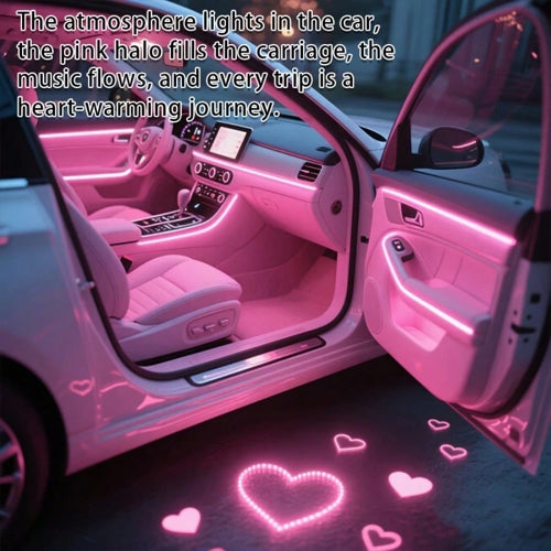3m/118inch USB Interior Car Neon Lights (Center Console + Dashboard) With Matching Armrest Storage Box, RGB LED Strip, APP Controlled, No Remote Control, For Ambient Lighting Applications, No Battery