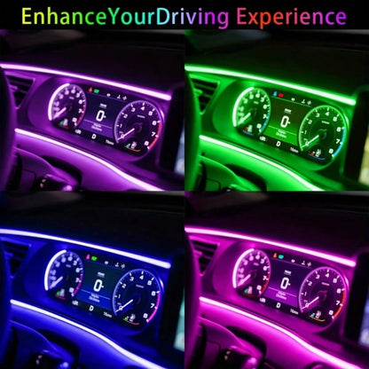 3m/118inch USB Interior Car Neon Lights (Center Console + Dashboard) With Matching Armrest Storage Box, RGB LED Strip, APP Controlled, No Remote Control, For Ambient Lighting Applications, No Battery