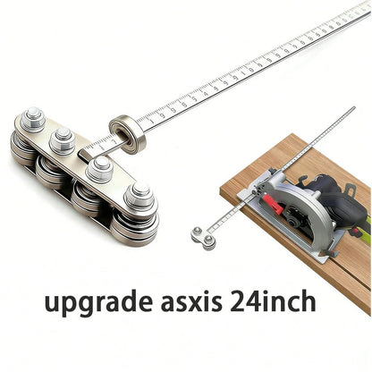 3mm Heavy-Duty Stainless Steel Straight Edge Positioning Jig, Woodworking Cutting Guide Tool For Accurate Measuring & Straight Cuts, Precision Guide For Wood, Metal, Polystyrene, DIY Carpentry & Const