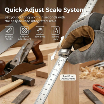 3mm Heavy-Duty Stainless Steel Straight Edge Positioning Jig, Woodworking Cutting Guide Tool For Accurate Measuring & Straight Cuts, Precision Guide For Wood, Metal, Polystyrene, DIY Carpentry & Const