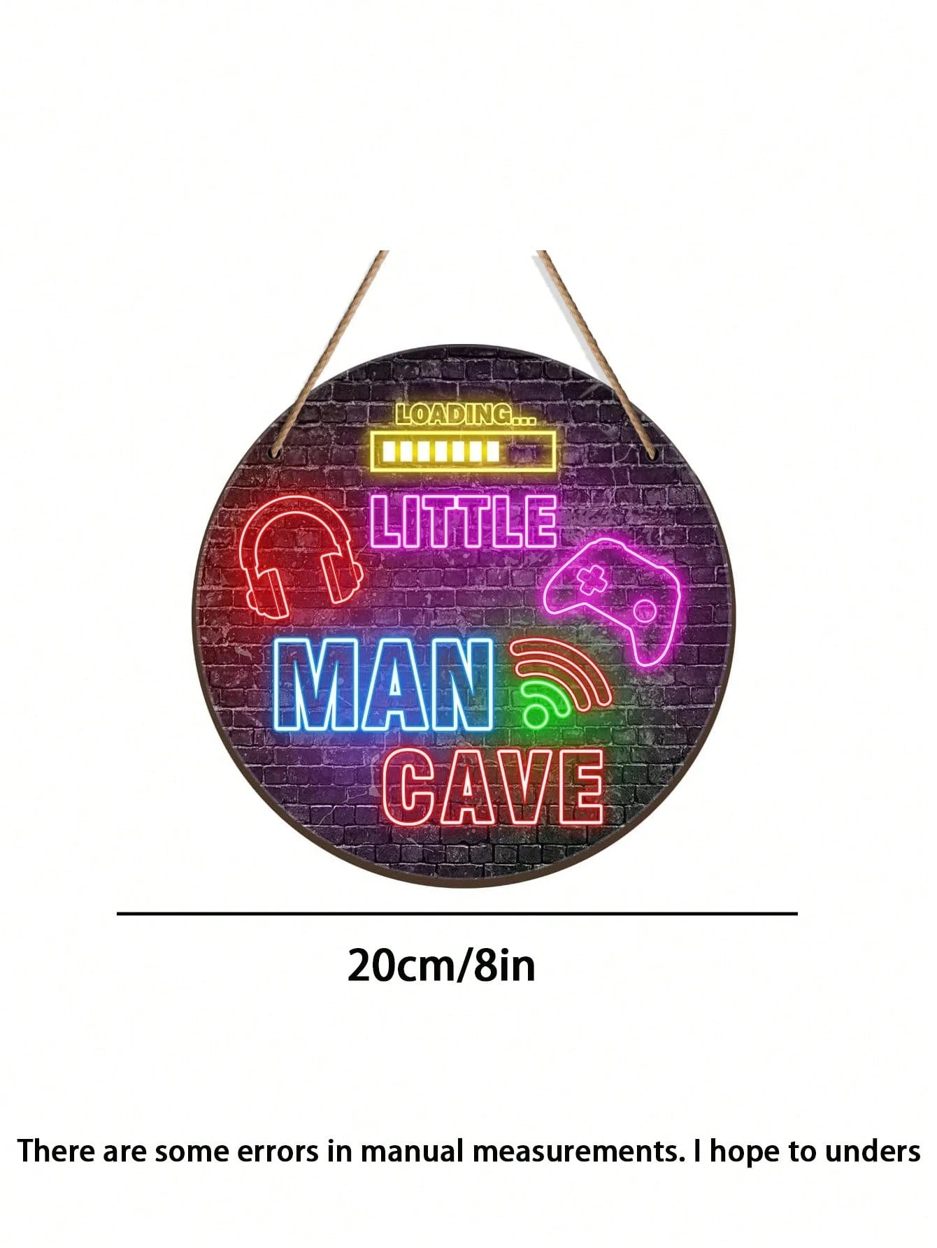 3pcs/1pc- 2 Sizes Round Wooden Signs, Suitable For Game Room And Nursery Decor, Baby Boy Room Decor, Little Boy Cave Sign, Teen Boy Room Hanging Wall Decor Art, Christmas Birthday Gift For Son, Game