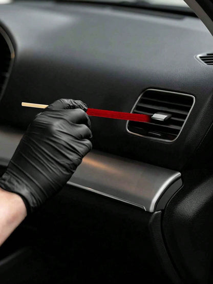 3PCS/Bag Random Color Long Handle Microfiber Car Cleaning Brush, Suitable For Air Conditioning Vents, Blinds And Narrow Spaces- Ideal For Vehicle And Home Cleaning, Cleaning Supplies