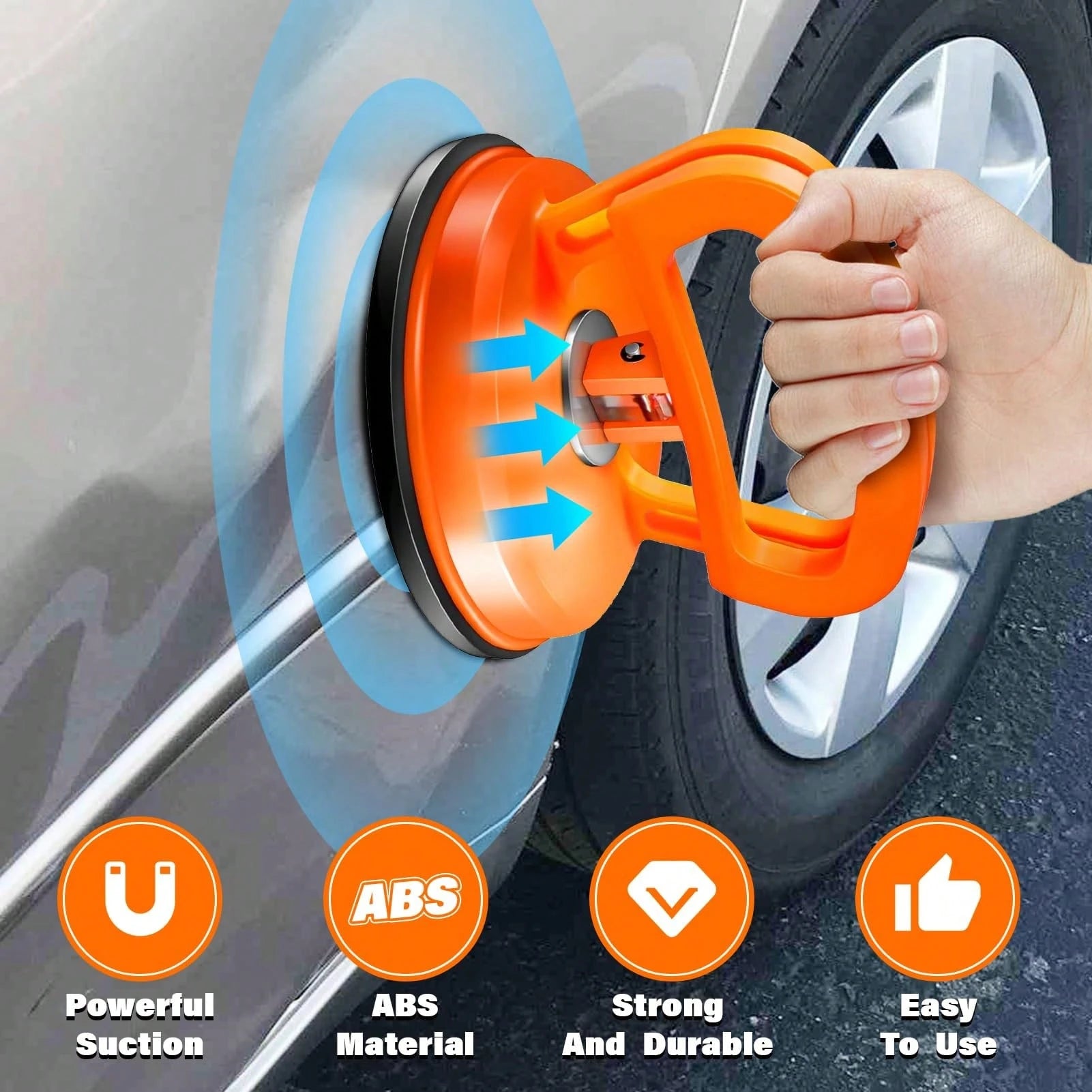 3PCS Car Dent Puller,Strong Suction Cup Dent Repair Removal Kit,Car Impact Puller, Dent Remover Tool For Car Body/Tile/Glass/Fridge, Strong Puller For Auto Dents & Household Objects ( Large Dent Pulle