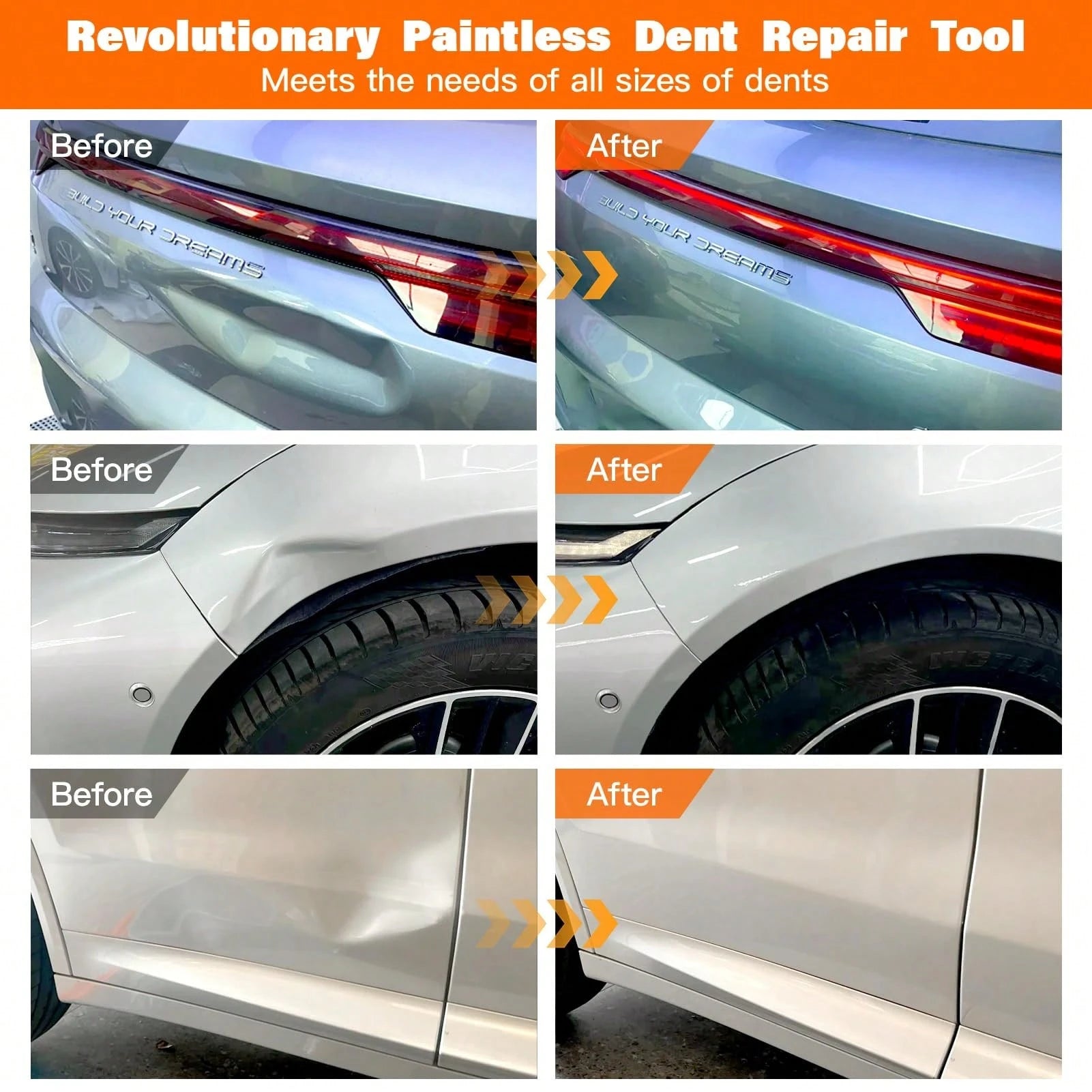3PCS Car Dent Puller,Strong Suction Cup Dent Repair Removal Kit,Car Impact Puller, Dent Remover Tool For Car Body/Tile/Glass/Fridge, Strong Puller For Auto Dents & Household Objects ( Large Dent Pulle