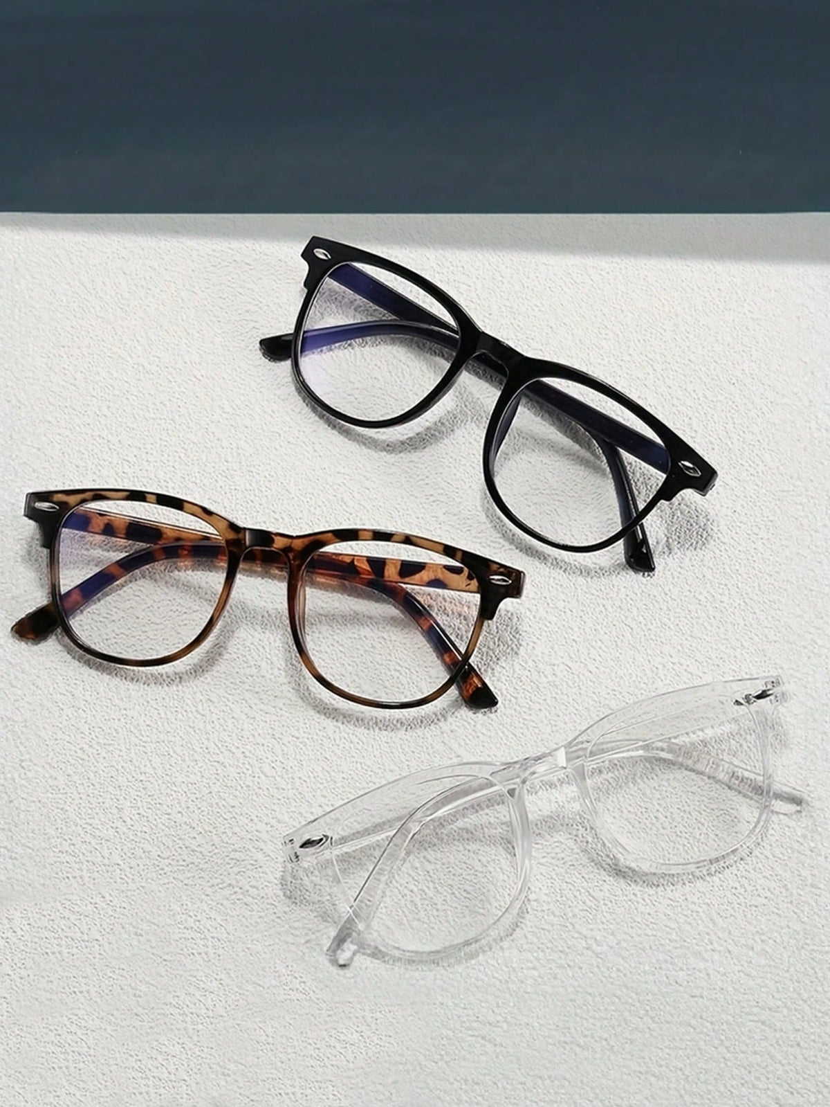 3pcs Cat Eye Transparent Glasses For Teenagers, Suitable For Daily Reading And Back To School Accessories