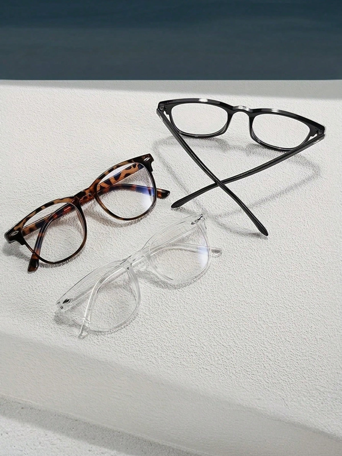 3pcs Cat Eye Transparent Glasses For Teenagers, Suitable For Daily Reading And Back To School Accessories