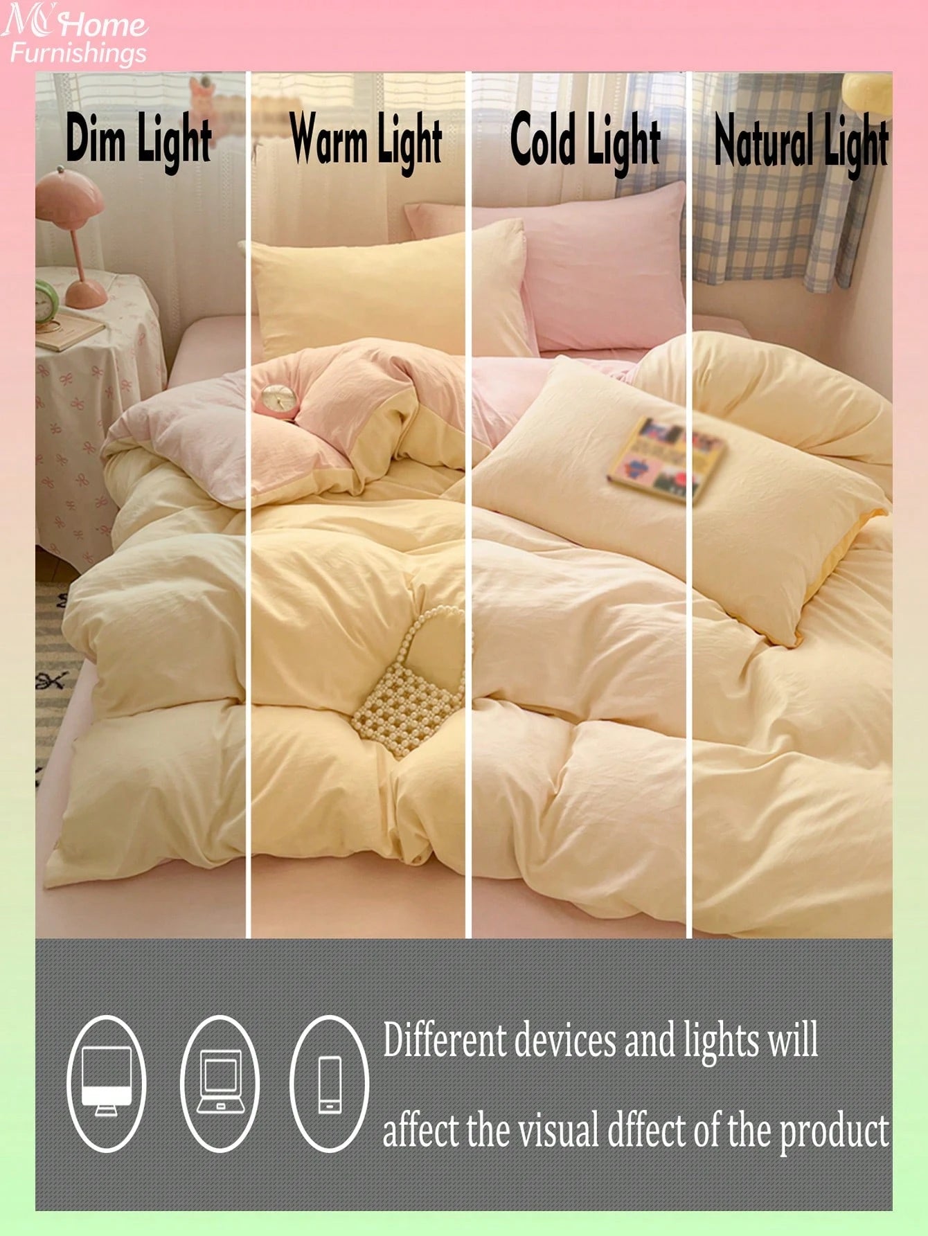 3pcs Light Yellow And Light Pink Bedding Set, 1 Duvet Cover And 2 Pillowcases, Dorm Bedding For Boys And Girls, Minimalist Fashion Home Decor, Soft And Comfortable Bedroom Bedding, Fashion Set, Machin