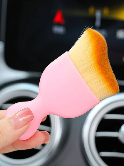 3pcs Mini Car Duster With Extendable & Flexible Ultra-Fine Fiber, Car Vent Cleaner, Detailing Gel And Interior Detail Soft Brush
