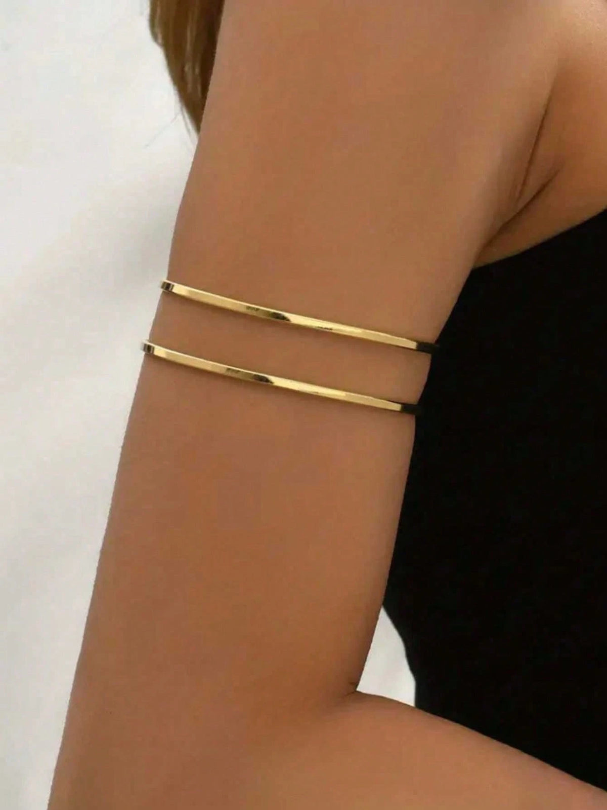 3pcs Minimalist Metal Geometric Line, Water Drop Adjustable Bangle Bracelet Set, Suitable For Daily Wear, Street Style And Beach Vacation, For Women