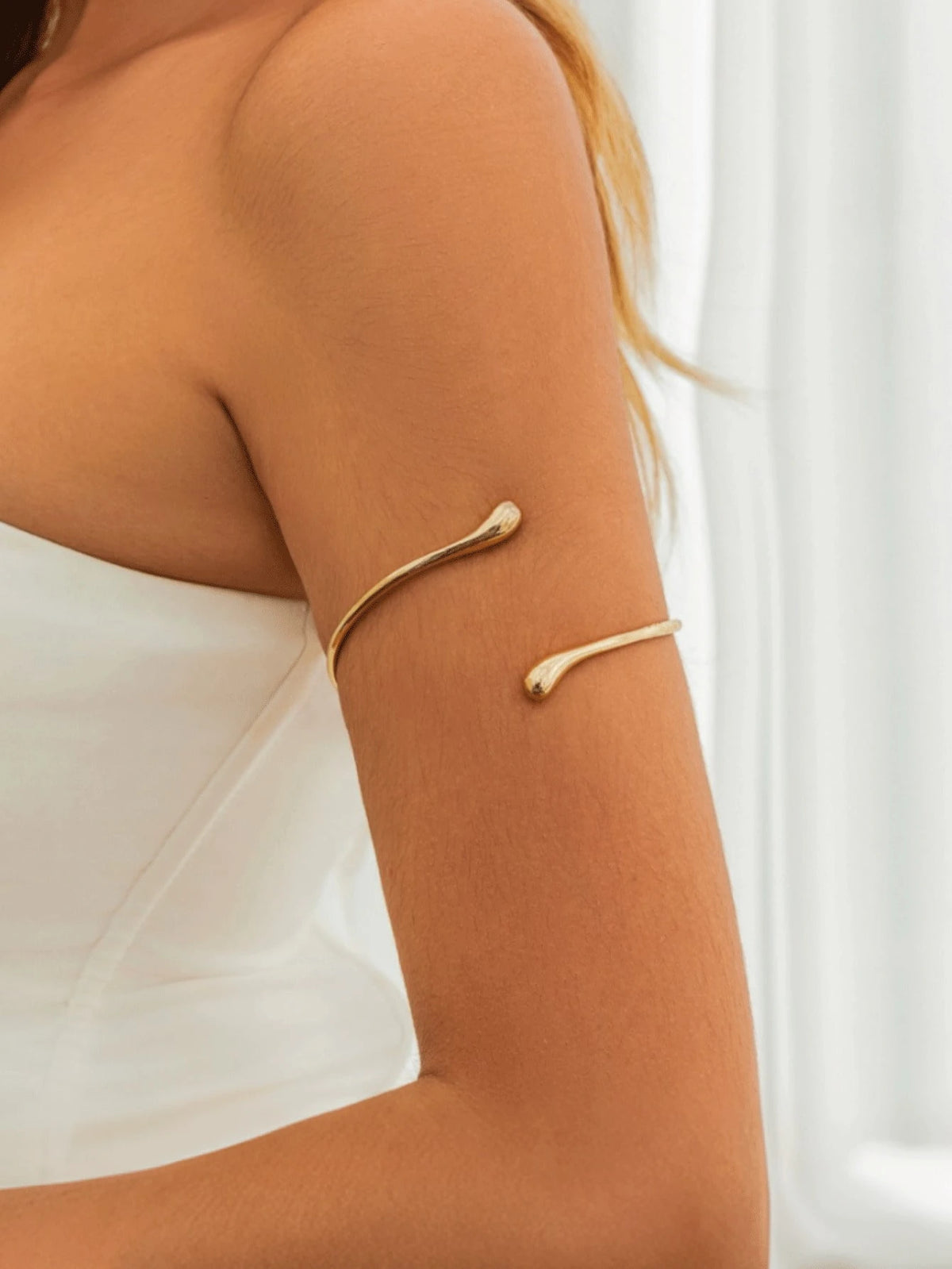 3pcs Minimalist Metal Geometric Line, Water Drop Adjustable Bangle Bracelet Set, Suitable For Daily Wear, Street Style And Beach Vacation, For Women