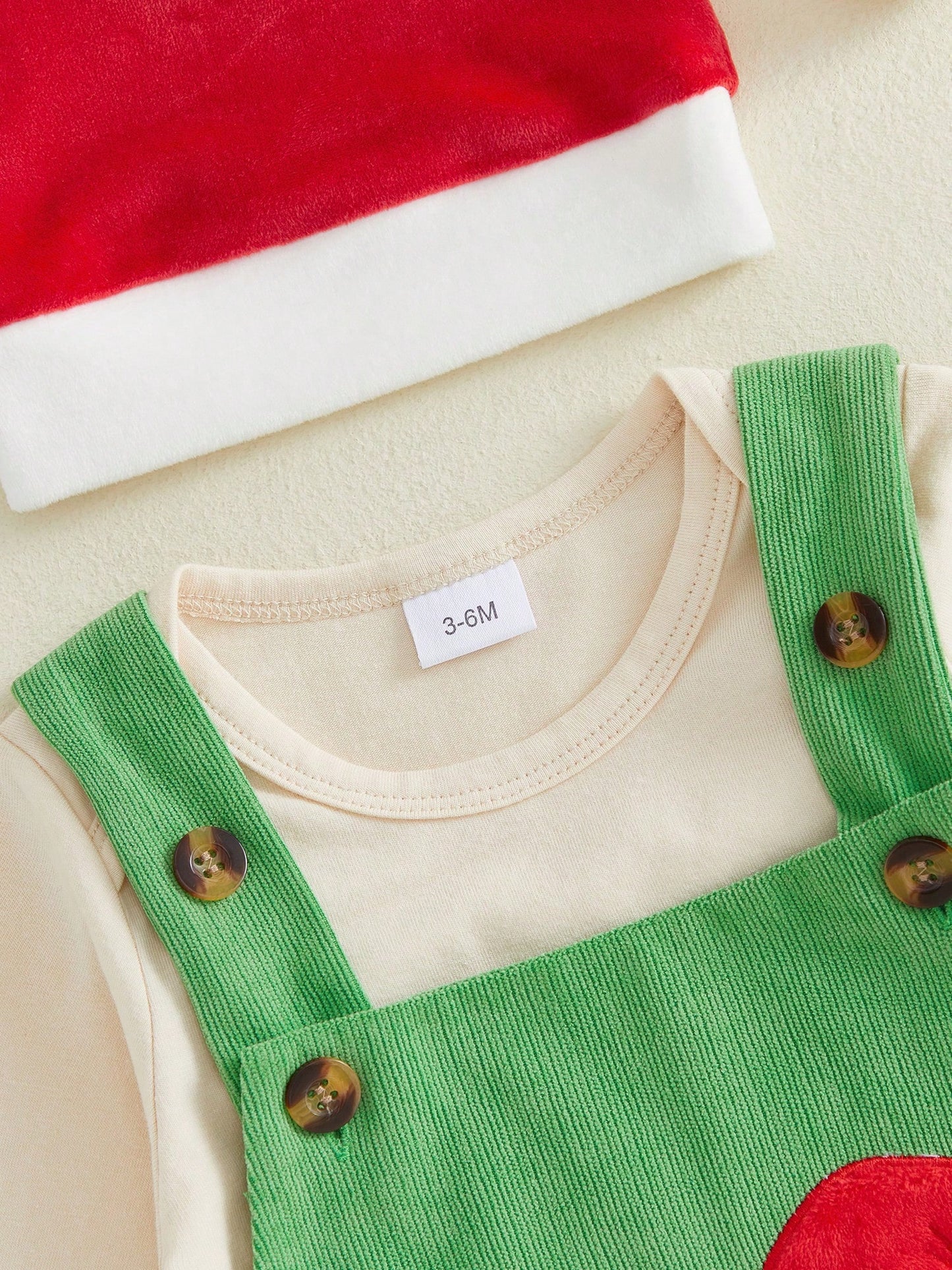 3Pcs Newborn Baby Boy Overalls Set Long Sleeve Romper Tops + Suspender Pants + Hat 3M 6M 9M 12M 18M Infant Fall Christmas Clothes