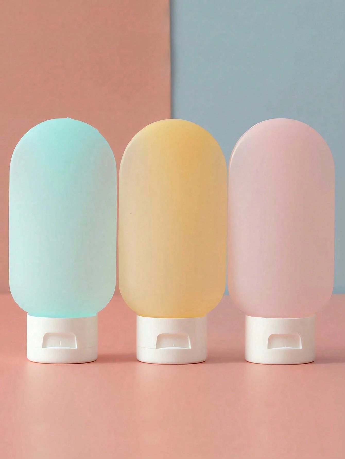3pcs Refillable Silicone Travel Bottles, Leak-Proof Squeeze Containers For Cosmetics, Shampoo, And Other Liquids, Practical Travel Bottle Set, Travel Toiletry Bottles, Shampoo Travel Container, PP Lot
