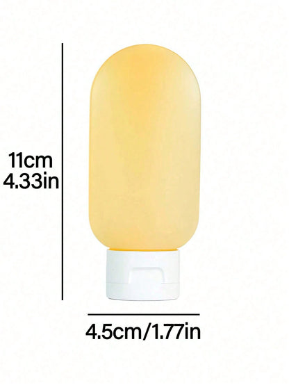 3pcs Refillable Silicone Travel Bottles, Leak-Proof Squeeze Containers For Cosmetics, Shampoo, And Other Liquids, Practical Travel Bottle Set, Travel Toiletry Bottles, Shampoo Travel Container, PP Lot