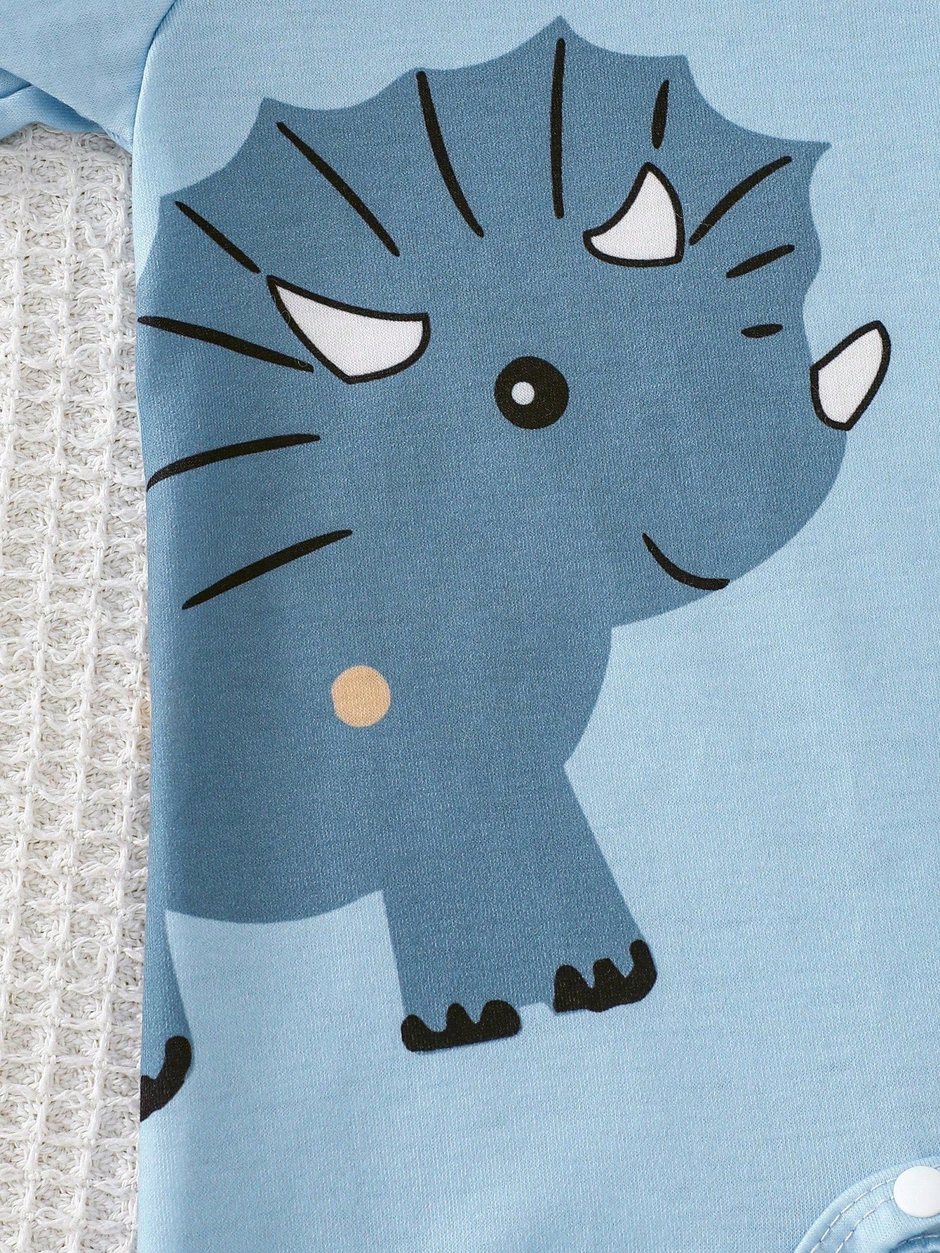 3pcs/Set Cute Baby Dinosaur Romper & Jumpsuit Set,Navy Blue White Unisex Newborn Pajamas For Summer,Family Matching Comfortable Casual Outfits 0-9M