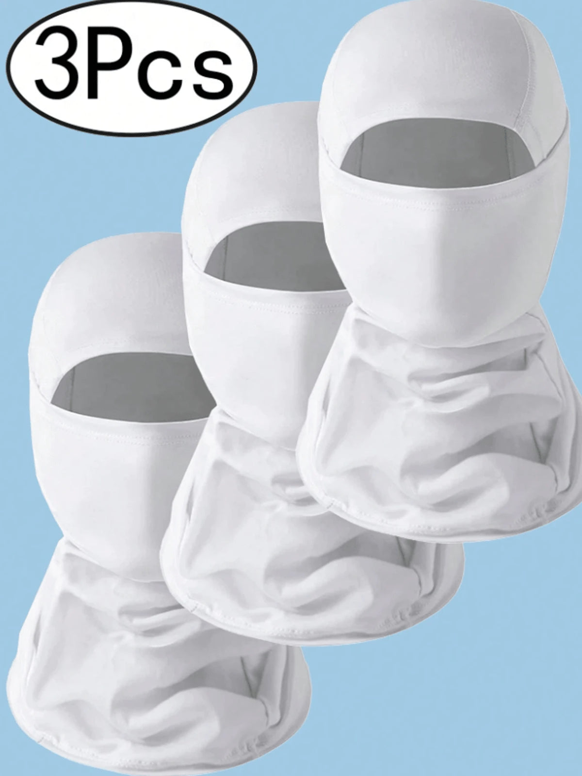 3pcs/Set Face Mask Balaclava, Lightweight Breathable Sun Protection Ski Mask, Unisex, Suitable For Football, Cycling, Summer