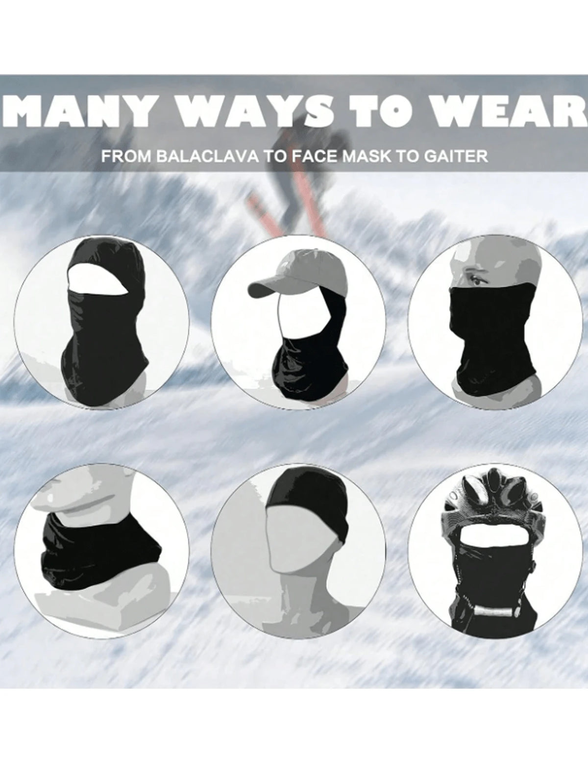 3pcs/Set Face Mask Balaclava, Lightweight Breathable Sun Protection Ski Mask, Unisex, Suitable For Football, Cycling, Summer